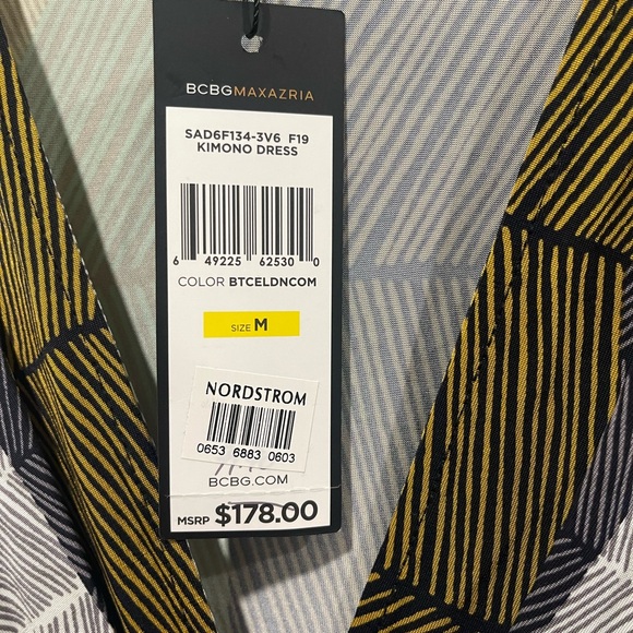 NWT BCBG Short Sleeve Kimono Wrap Dress Sz M - Picture 5 of 7